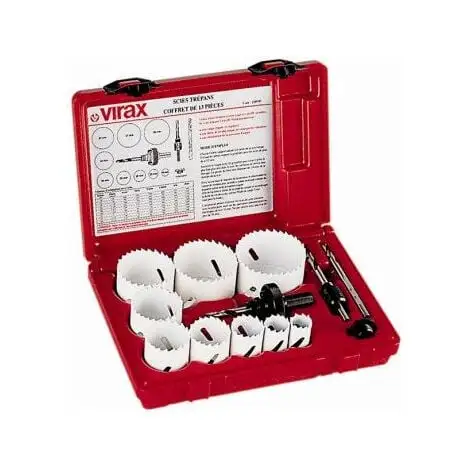 Kit Plombier Et électricien Coffret De 9 Scies Cloches VIRAX - 220907 1 Kit Plombier Et électricien Coffret De 9 Scies Cloches VIRAX - 220907